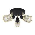 Lampa sufitowa czarno-złota 3xE14 DUNBAR średnica 19cm