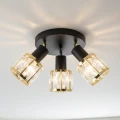 Lampa sufitowa czarno-złota 3xE14 DUNBAR średnica 19cm