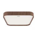 Plafon kwadratowy metalowy w kolorze dębu MONO LED D 48W barwa neutralna IP44
