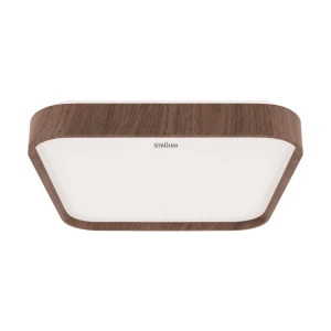 Plafon kwadratowy metalowy w kolorze dębu MONO LED D 48W barwa neutralna IP44