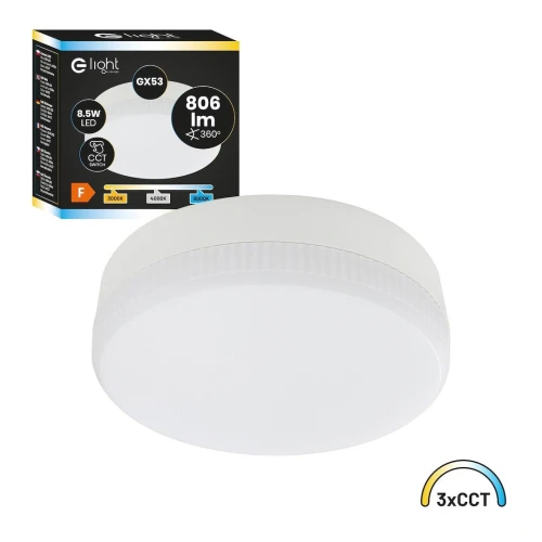Żarówka Led Gx53 8,5W 806lm 3CCT EKZA2463 Eko-Light