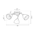 Lampa sufitowa CLARA 3xE27 ML2758 Milagro