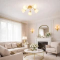 Lampa sufitowa CLARA GOLD 5xE27 ML2761 Milagro