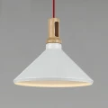 Lampa wisząca NORDIC WOODY biało-drewniana 35 cm ST-5097B Step into Design