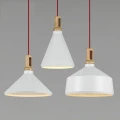 Lampa wisząca NORDIC WOODY biało drewniana 35 cm ST-5097A Step into Design