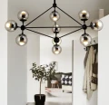 Lampa wisząca ASTRIFERO-10, 90 cm -  bursztynowo czarna  ST-9047-10 amber Step into Design