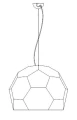 Lampa wisząca DOME półtransparentna 80 cm ST-4001 Step into Design
