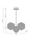 Lampa wisząca NEW GEOMETRY-3 czarno złota 45 cm ST-8861-3 Step into Design