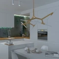 Lampa wisząca STICKS-6 złota ST-1001-6 gold Step into Design