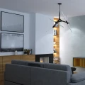 Lampa wisząca STICKS-6 czarna ST-1001-6 black Step into Design