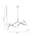 Lampa wisząca STICKS-10 czarna ST-1001-10 black Step into Design