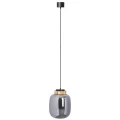 Lampa wisząca BOOM 25 cm - LED, klosz szary- metalizowany, wykonczenie złote 9969P/A smoky Step into Design
