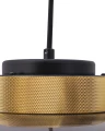 Lampa wisząca BOOM 25 cm - LED, klosz szary- metalizowany, wykonczenie złote 9969P/A smoky Step into Design