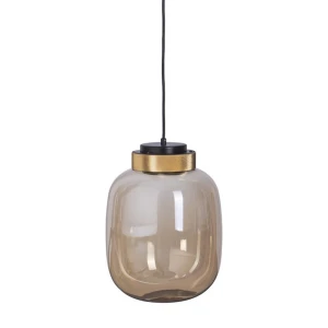 Lampa wisząca BOOM 25 cm - LED, klosz bursztynowy, wykonczenie złote 9969P/A amber Step into Design