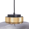 Lampa wisząca BOOM 35 cm - LED, klosz szary, wykonczenie złote 9969P/B smoky Step into Design