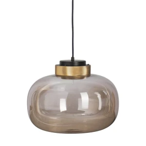 Lampa wisząca BOOM 35 cm - LED, klosz bursztynowy, wykonczenie złote 9969P/B amber Step into Design