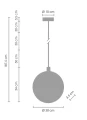 Lampa wisząca MARBLE LED marmurowo złota 30 cm ST-8950-30 Step into Design