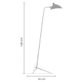 Lampa podłogowa CRANE-F1 czarna 160 cm F8701 Step into Design