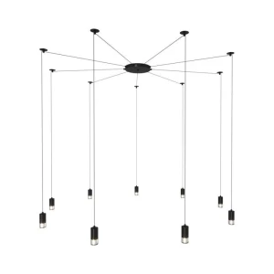 Lampa wisząca LINEA-9 czarna XT005-9P Step into Design