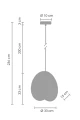 Lampa wisząca PILLS L czarna 33 cm ST-5819 L BLACK Step into Design