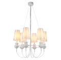 Lampa wisząca QUEEN-6 biała  ST-7105-6S white Step into Design