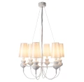Lampa wisząca QUEEN-6 biała  ST-7105-6S white Step into Design