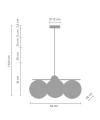 Lampa wisząca VENUS-3 przydymiona 60 cm ST-5026-3 SMOKE Step into Design