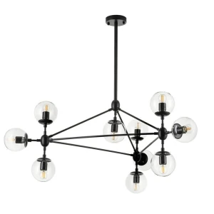 Lampa wisząca ASTRIFERO-10, 90 cm -  transparentno czarna ST-9047-10 transparent Step into Design