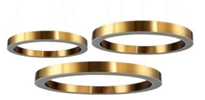 Lampa wisząca CIRCLE 40+60+80 -  LED, ring mosiądz na 1 podsufitce ST-8848-40+60+80 brass Step into Design