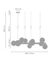 Lampa wisząca ORION czarna 85 cm  XC111-850 Step into Design