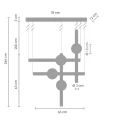 Lampa wisząca O-LINE S-4 - LED, 79 cm, mosiądz ST-1691S-4 Step into Design