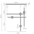Lampa wisząca O-LINE L-4 - LED, 110 cm, mosiądz ST-1691L-4 Step into Design