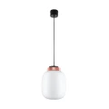 Lampa wisząca BOOM 25 cm - LED, klosz biały, wykonczenie miedziane 9969P/A white Step into Design