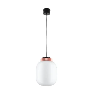 Lampa wisząca BOOM 25 cm - LED, klosz biały, wykonczenie miedziane 9969P/A white Step into Design
