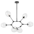 Lampa wisząca MODERN ORCHID-6 transparentno czarna 130 cm ST-1232-6 black transparent Step into Design