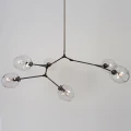 Lampa wisząca MODERN ORCHID-6 transparentno czarna 130 cm ST-1232-6 black transparent Step into Design