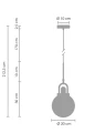 Lampa wisząca PEARL złota 20 cm MP0093 Step into Design