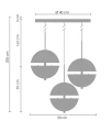 Lampa wisząca SFERA-3 LED złota 50 cm MP0094-3 Step into Design