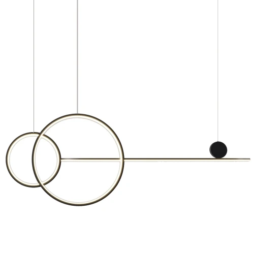 Lampa wisząca NEW AGE LED 120 cm - oprawa sufitowa czarna MP0082-L120 Step into Design