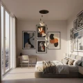 Lampa wisząca BEE LAMP 5, 45 cm- LED, czarna, w kształcie motyla MP0090-5 black Step into Design