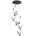 Lampa wisząca BEE LAMP 5, 45 cm- LED, czarna, w kształcie motyla MP0090-5 black Step into Design