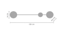 Lampa ścienna CLEX - 2 LED czarna 120 cm MW1133-120 Step into Design