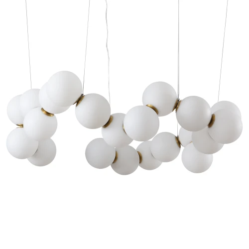 Lampa wisząca CORALLI-80 - LED, biało-mosiężna  DP0254-800 Step into Design