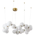 Lampa wisząca CORALLI-80 - LED, biało-mosiężna  DP0254-800 Step into Design