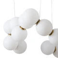 Lampa wisząca CORALLI-80 - LED, biało-mosiężna  DP0254-800 Step into Design