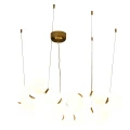 Lampa wisząca CORALLI-80 - LED, biało-mosiężna  DP0254-800 Step into Design