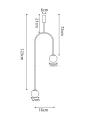 Lampa wisząca LOOP złota 123 cm  ST-8928S brass Step into Design