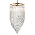 Lampa wisząca WAVE złota 60 cm kryształowa DP0339-600 gold Step into Design