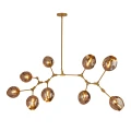 Lampa wisząca MODERN ORCHID-9 złoto szara 150 cm ST-1232-9 gold smoky Step into Design