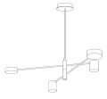 Lampa wisząca CLEX - 4P LED czarna 100 cm ST-8102P-4 Step into Design